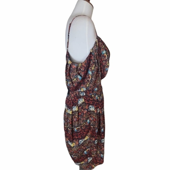 Sam Edelman Multicolor Tribal Print Drape Mini Dress 10 NWT - Picture 5 of 9